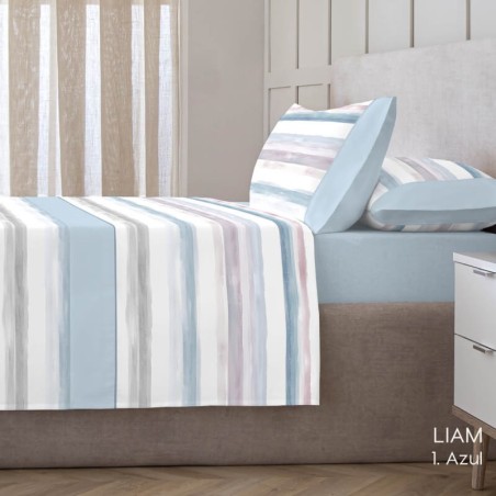 Juego de Sábanas Liam Azul Kabely