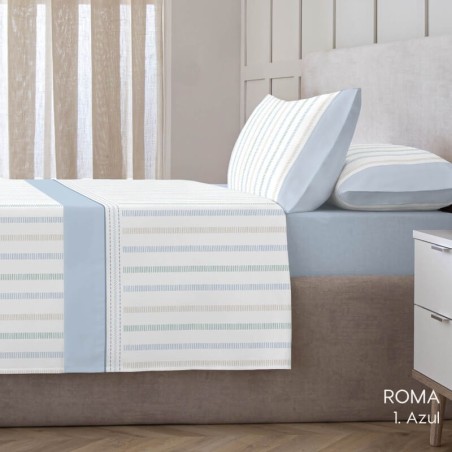 Juego de Sábanas Roma Azul Kabely