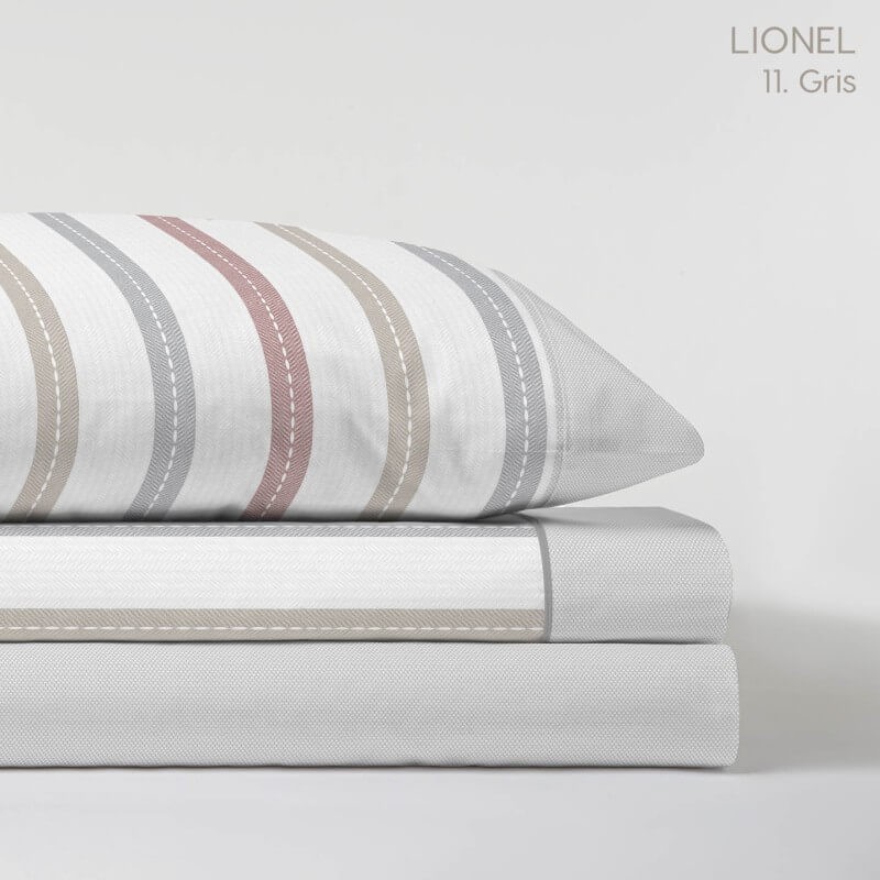 Juego de Sábanas Lionel Gris Pasata