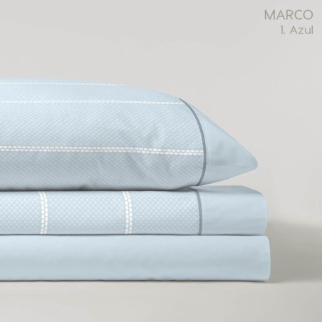 Juego de Sábanas Marco Azul Dart Luxe