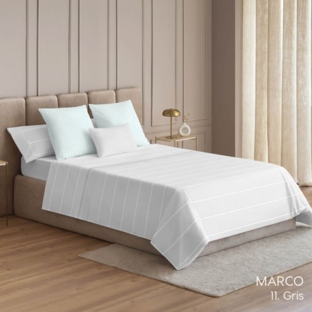 Juego de Sábanas Marco Gris Dart Luxe