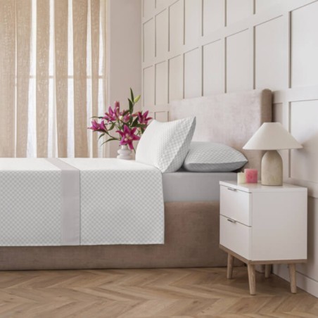 Juego de Sábanas Coralina Axel Beige Kabely Cama 120