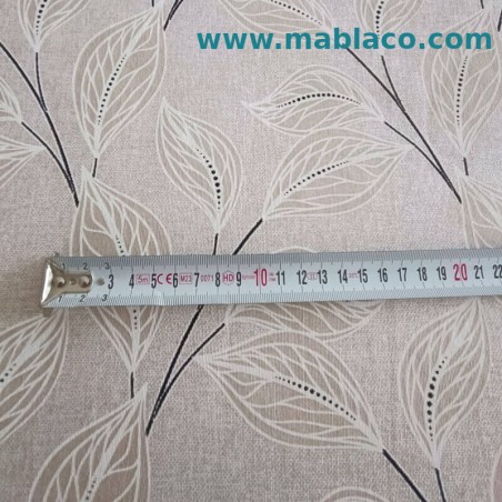 Detalles del diseño de la Colcha  de Verano Loneta Hoja Nature Beige Royal