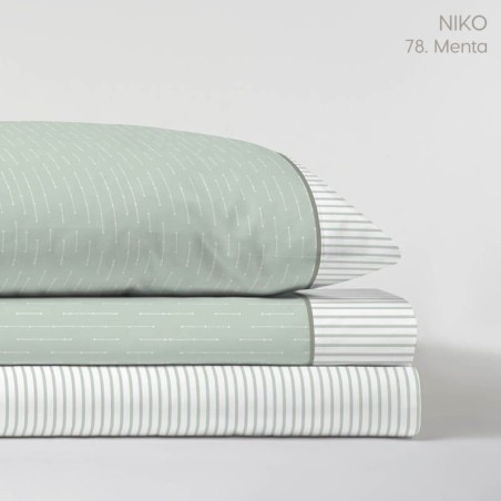 Juego de Sábanas Nico Menta 100% Algodón Serena Cotton Luxe