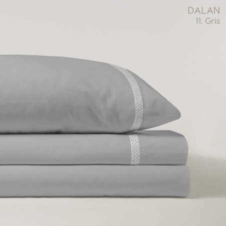 Juego de Sábanas Dalan Gris 100% Algodón 200 hilos Dart Percal