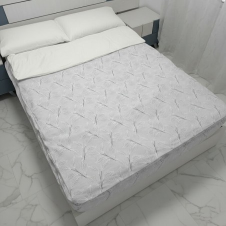 Saco Nórdico Cunas de Bebé interior 100% Algodón 200 hilos Hoja Nature Gris Royal
