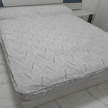 Saco Nórdico Bebé interior Algodón extendido Hoja Nature Gris Con Cremallera Y Fuelle Royal