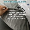 Detalles cremallera interior cubierta solapa de coralina del Saco Nórdico Invierno Cuna Bebé Hoja Nature gris