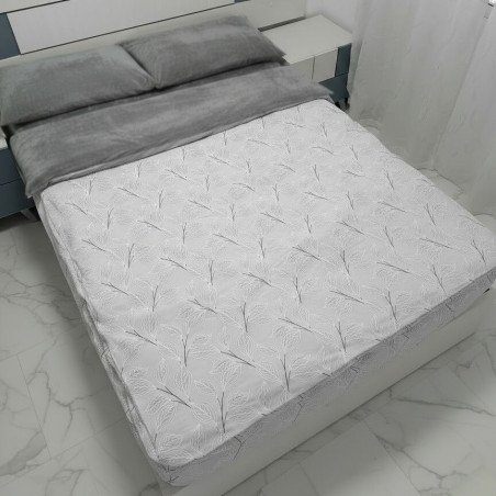 Saco Nórdico Coralina Invierno Bebé Hoja Nature Gris Royal Con Cremallera y Fuelle