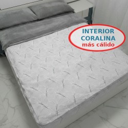 Saco Nórdico interior Coralina Invierno Bebé Hoja Nature Gris Royal