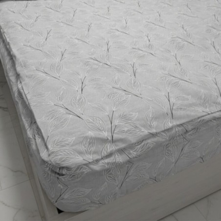 Estampado floral Hoja Nature Gris Saco Nórdico Cuna interior coralina calentito Royal