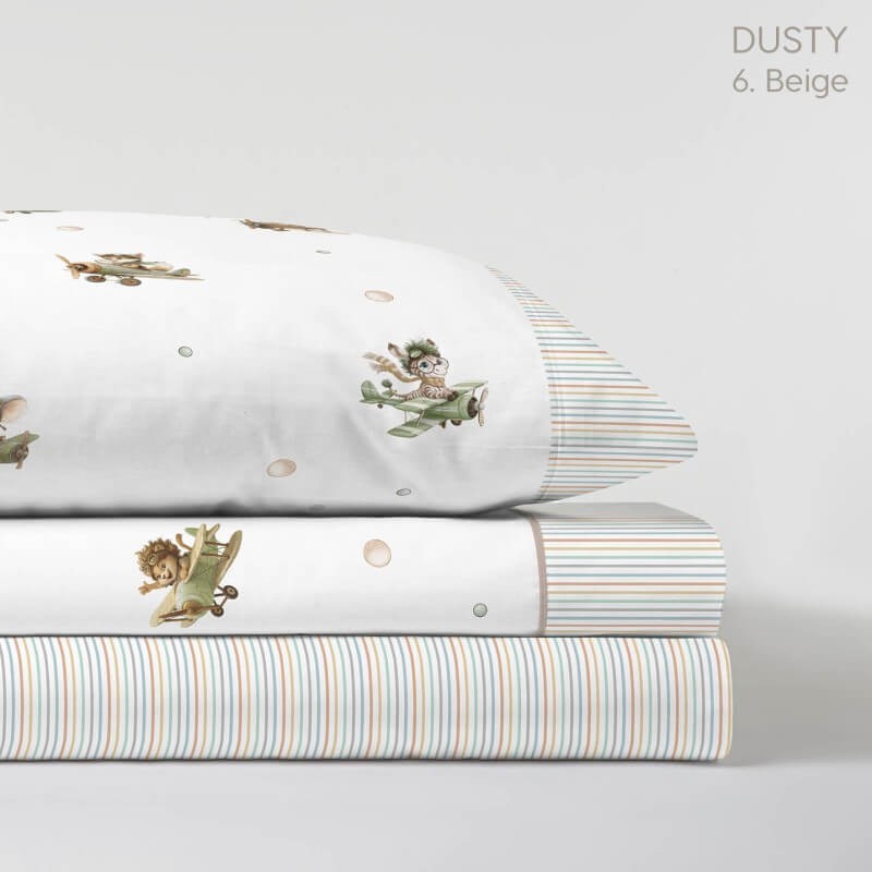 Juego de Sábanas Dusty Beige Infantil Kabely