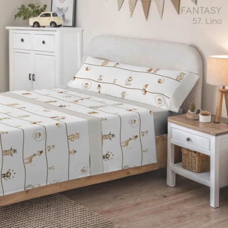 Juego de Sábanas Fantasy Lino Infantil Kabely