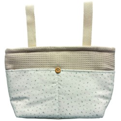 Bolso Organizador Florecitas Beige