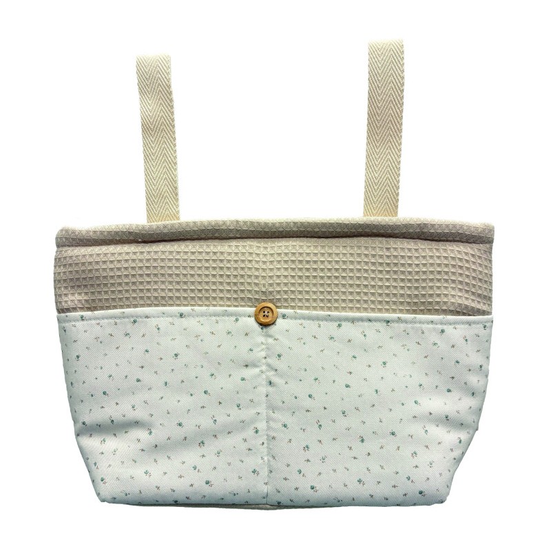 Bolso Organizador Florecitas Beige