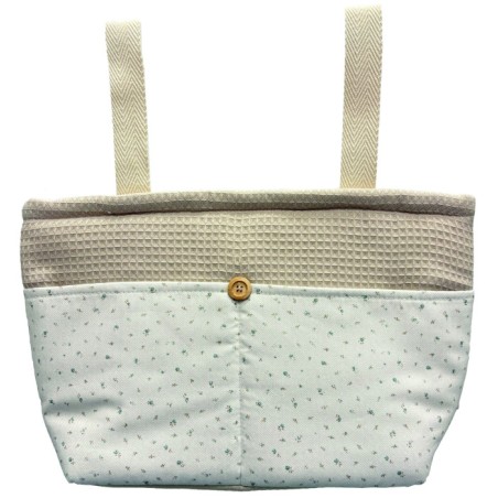 Bolso Organizador Florecitas Beige