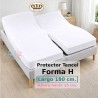 Protector Colchón Tencel Cama Articulada Gemelar Forma H Largo 180 y altura 15 cm Impermeable Transpirable Royal