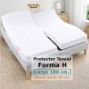 Protector Colchón Tencel Cama Articulada Gemelar Forma H Largo 180 y altura 35 cm Impermeable Transpirable Royal
