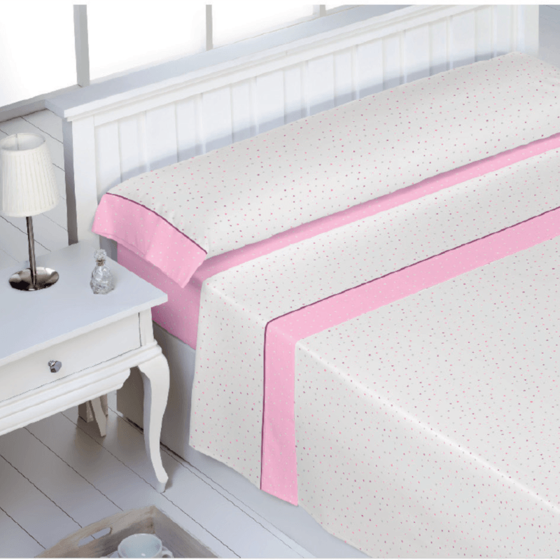 Juego de Sábanas Lira Rosa Abece
