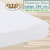  Protector Colchón Forma H Cama Articulada Rizo Algodón Impermeable transpirable Largo 190 cm Alto hasta 10 cm