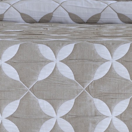 Colcha Jacquard Reversible Egina Beige