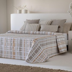 Colcha Jacquard Reversible Patmos Beige