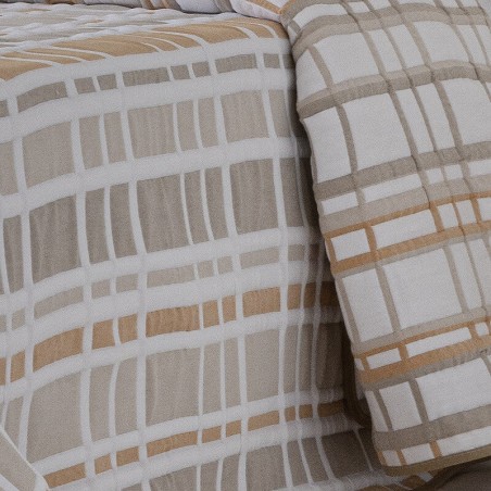 Colcha Jacquard Reversible Patmos Beige