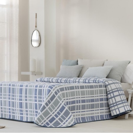 Colcha Jacquard Reversible Patmos Azul