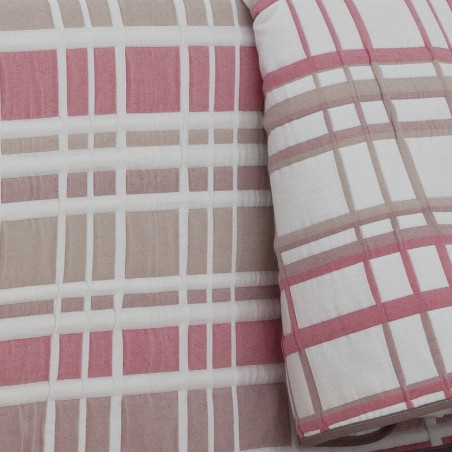 Colcha Jacquard Reversible Patmos Rosa