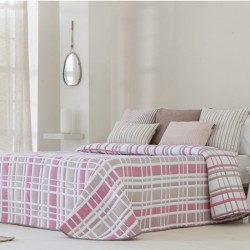 Colcha Jacquard Reversible Patmos Rosa