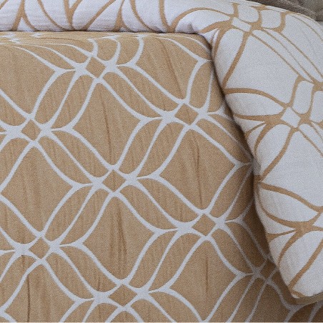 Colcha Jacquard Reversible Sauce Mostaza