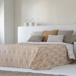 Colcha Jacquard Reversible Sauce Mostaza