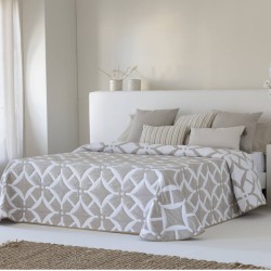 Colcha Jacquard Reversible Isquia Beig