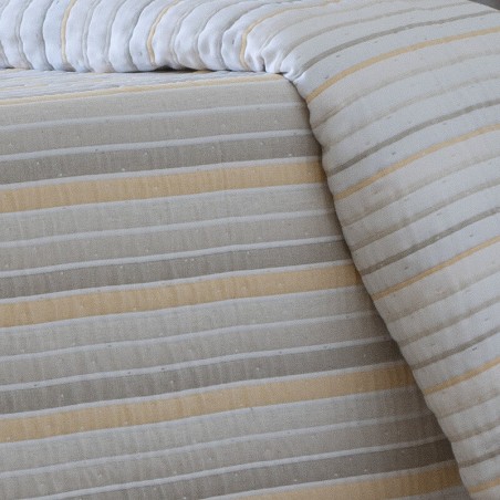 Colcha Jacquard Reversible Cies Beige