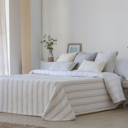 Colcha Jacquard Reversible Cies Beige