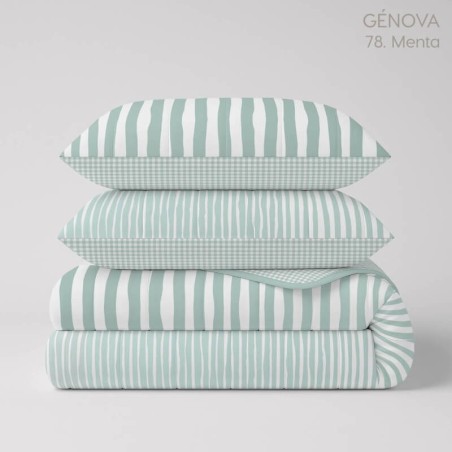 Colcha Bouti Reversible Genova Menta Reverso