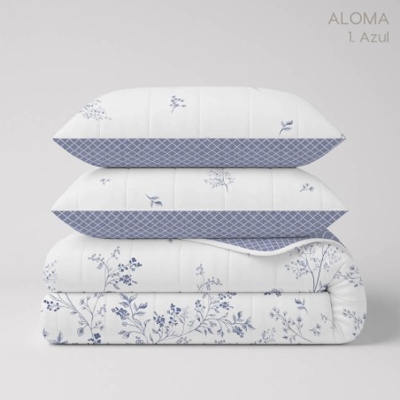 Colcha Bouti Reversible Aloma Azul