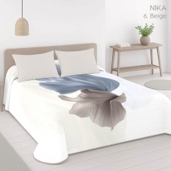 Colcha Bouti Reversible Nika Beige Anverso