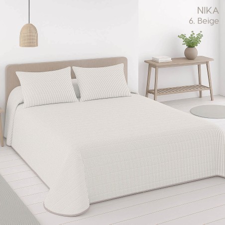 Colcha Bouti Reversible Nika Beige Reverso