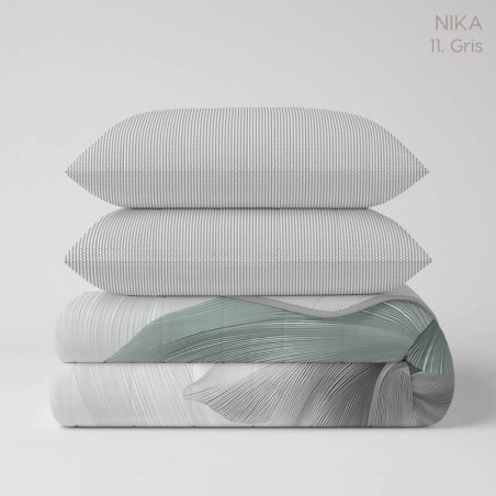 Colcha Bouti Reversible Nika Gris
