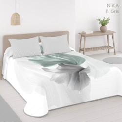 Colcha Bouti Reversible Nika Gris Anverso