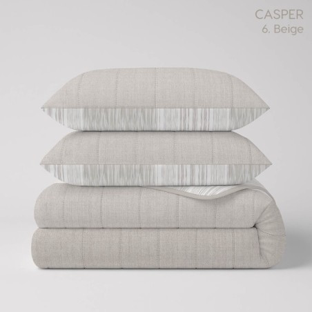 Colcha Bouti Prelavada y Reversible Casper Beige