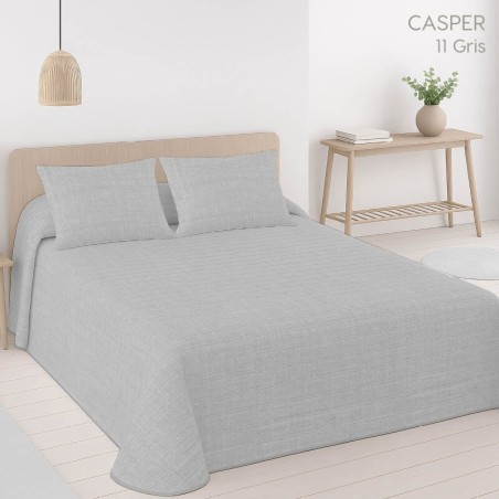 Colcha Bouti Prelavada y Reversible Casper Gris Reverso