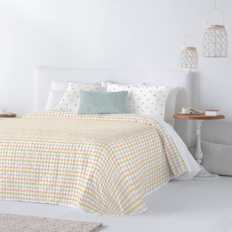 Colcha Bouti Reversible Kristin Naranja Reverso
