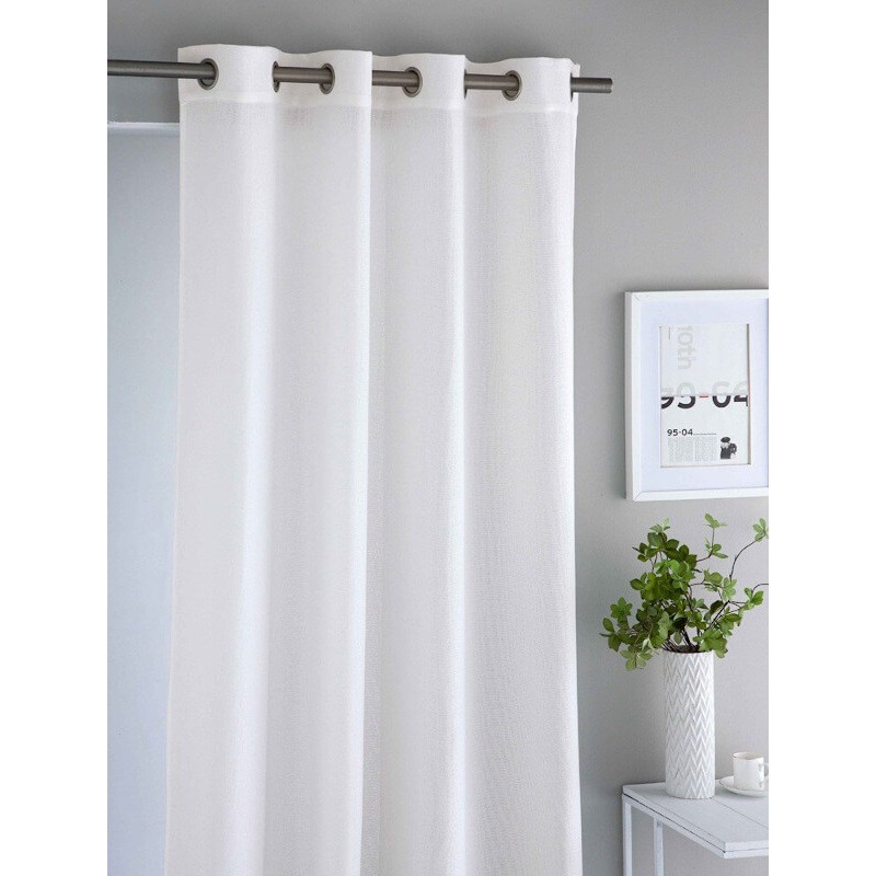 Cortina Alaia Blanco confecionadas con ojales Fundeco