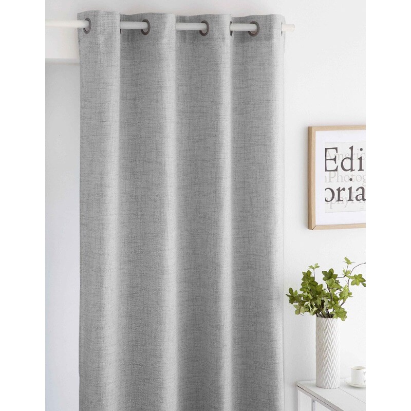 Cortina Alaia Gris confecionadas con ojales Fundeco