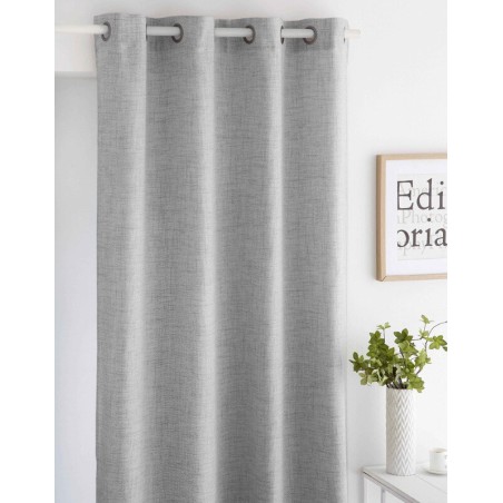 Cortina Alaia Gris confecionadas con ojales Fundeco