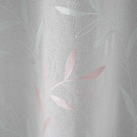 Cortina Visillo Thais Rose confecionadas con ollaos Fundeco