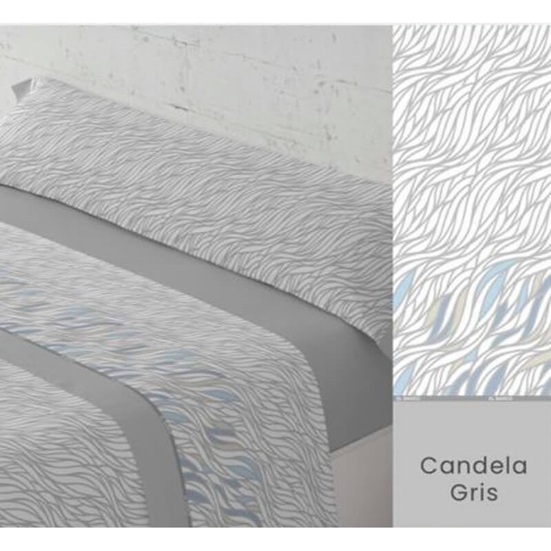 Juego de Sábanas Candela Gris El Barco