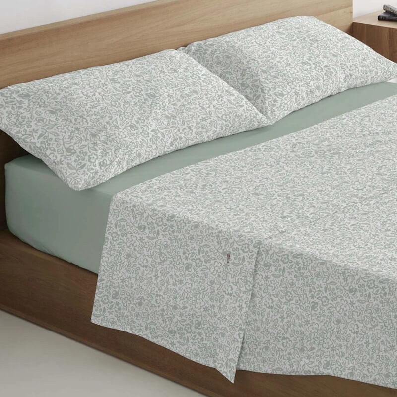Juego de Sábanas Garden Verde Rayas Estelia